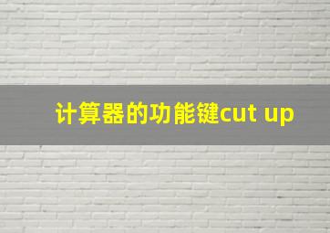 计算器的功能键cut up